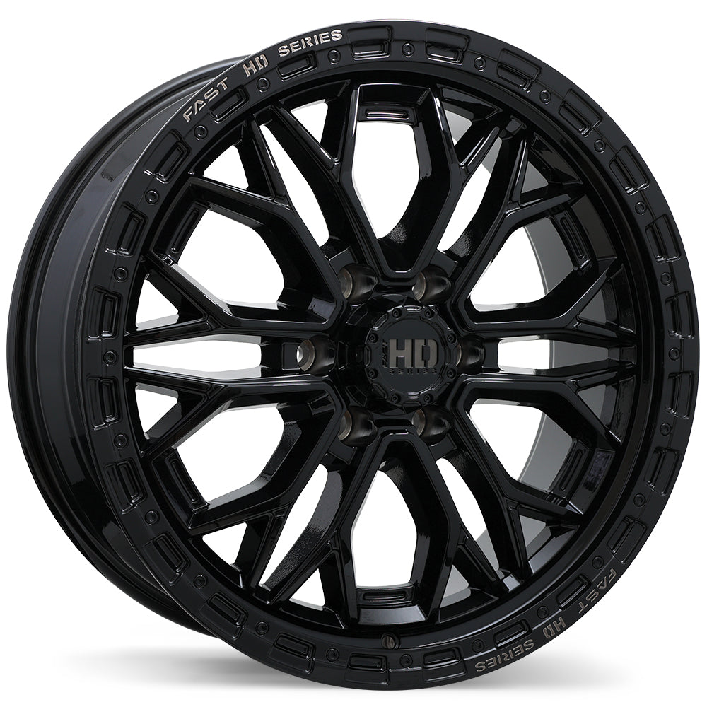Fast HD Muramasa, 20x9.0, 6x139.7, ET30, CB78, Gloss Black with Grey Milling - F276-2090-83BH+30C780