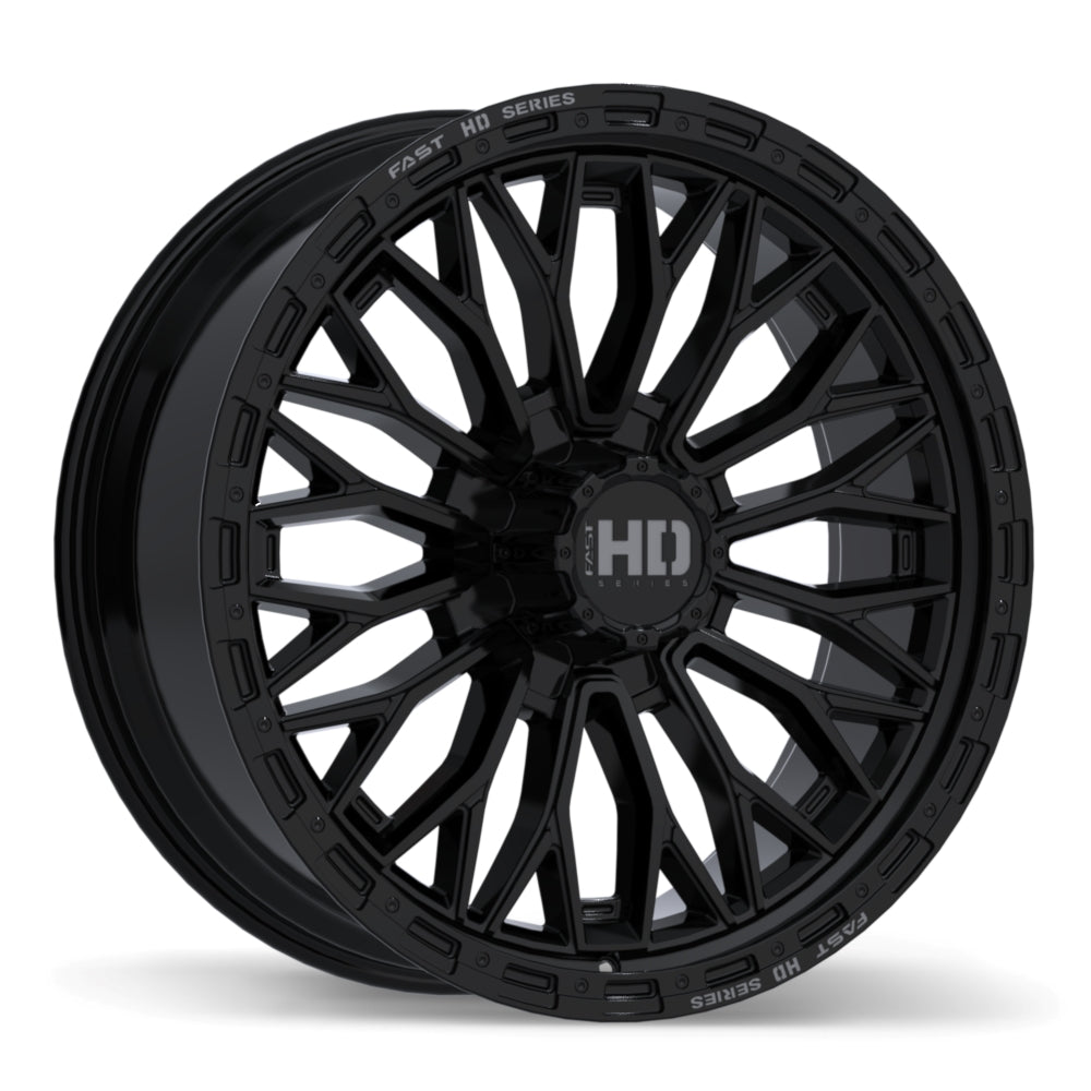 Fast HD Muramasa, 24x9.5, 8x180, ET35, CB124.4, Gloss Black with Grey Milling - F276A-2495-98BH+35C244