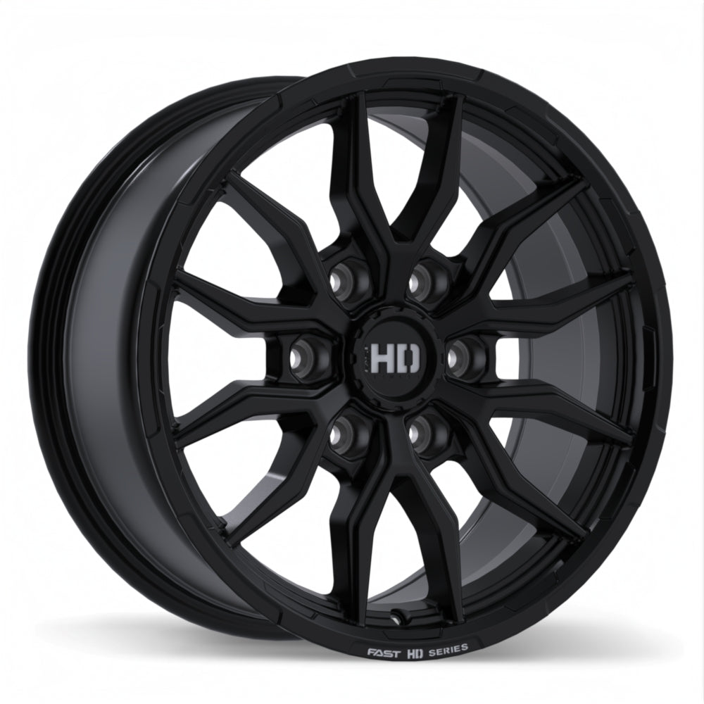 Fast HD Grit, 17x8.0, 6x139.7, ET24, CB78, Satin Black with Milling - F279-1780-83BT+24C780
