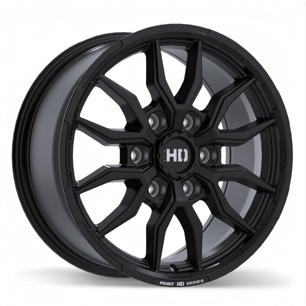 Fast HD Grit, 17x8.0, 6x139.7, ET45, CB95.1, Satin Black with Milling - F279-1780-83BT+45C951