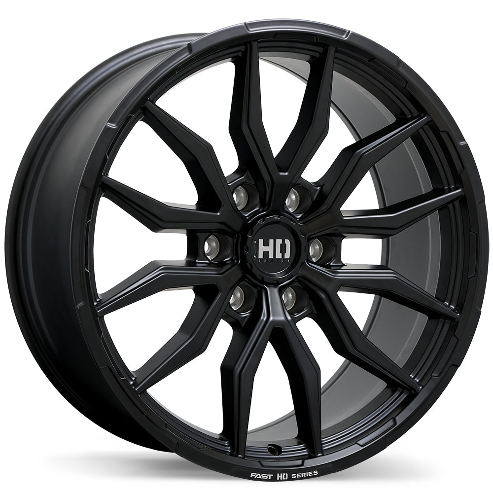 Fast HD Grit, 20x9.0, 6x135, ET44, CB87.1, Satin Black with Milling - F279-2090-36BT+44C871