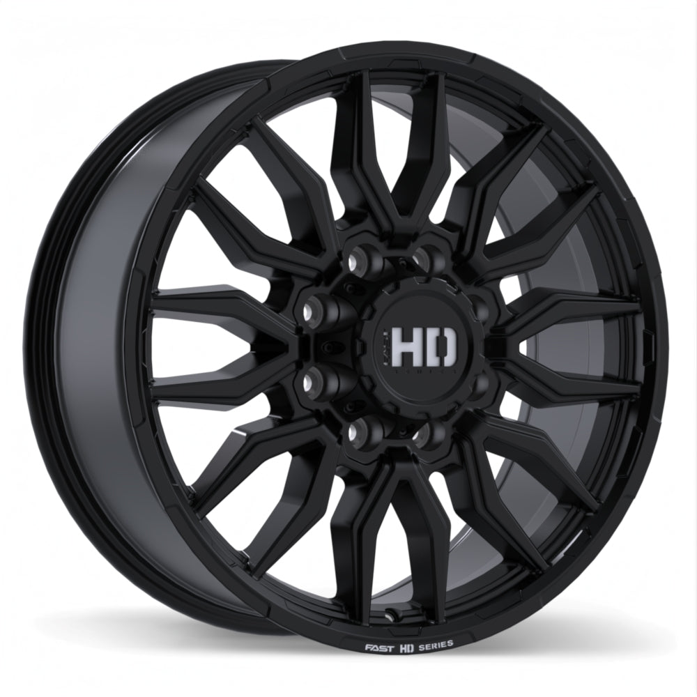 Fast HD Grit, 20x8.5, 8x180, ET47, CB124.4, Satin Black with Milling - F279-2085-98BT+47C244
