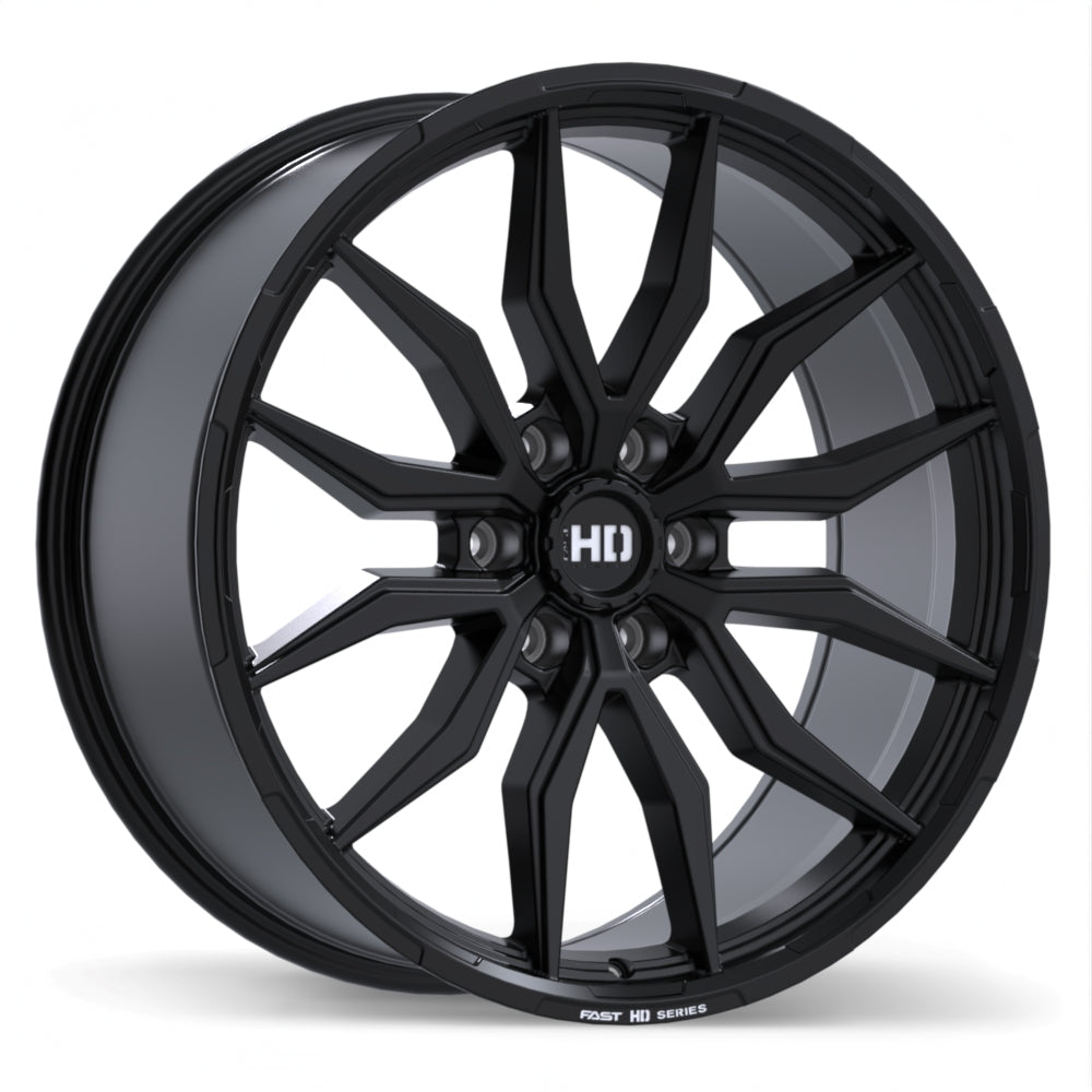 Fast HD Grit, 22x9.5, 6x139.7, ET20, CB78, Satin Black with Milling - F279-2295-83BT+20C780