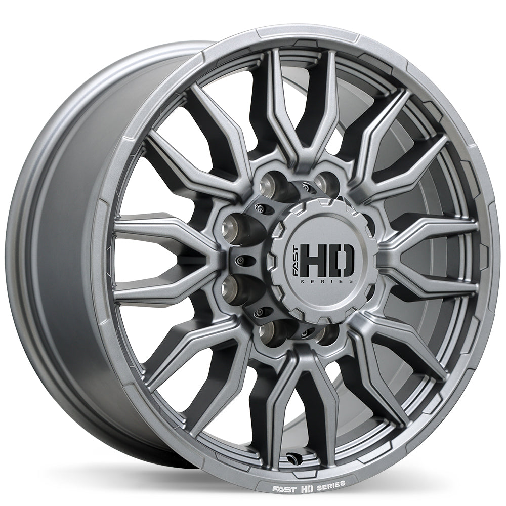 Fast HD Grit, 18x8.5, 8x170, ET40, CB125.1, Satin Gunmetal with Milling - F279-1885-70MT+40C251