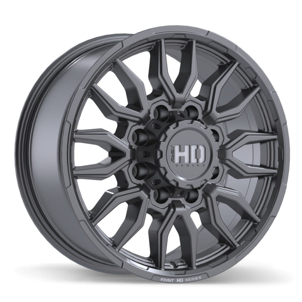 Fast HD Grit, 17x7.5, 8x165.1, ET42, CB121.1, Satin Gunmetal with Milling - F279-1775-82MT+42C211