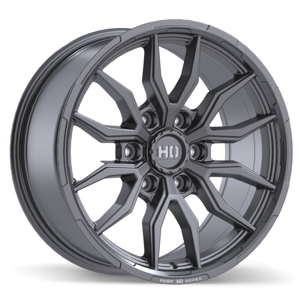 Fast HD Grit, 18x8.5, 6x139.7, ET20, CB78, Satin Gunmetal with Milling - F279-1885-83MT+20C780