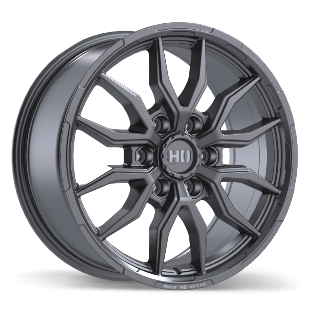 Fast HD Grit, 18x8.5, 6x135, ET44, CB87.1, Satin Gunmetal with Milling - F279-1885-36MT+44C871