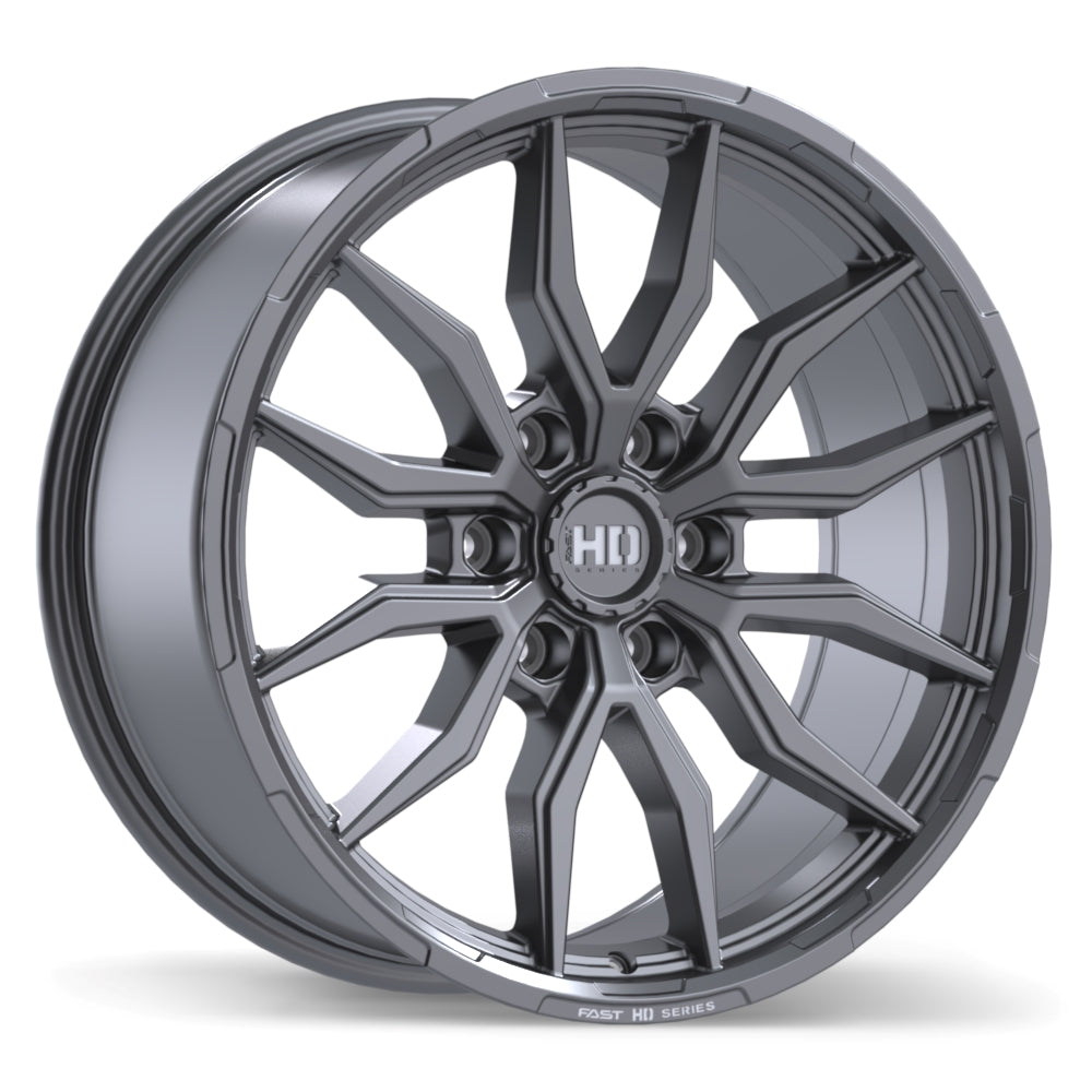 Fast HD Grit, 20x9.0, 6x139.7, ET20, CB78, Satin Gunmetal with Milling - F279-2090-83MT+20C780