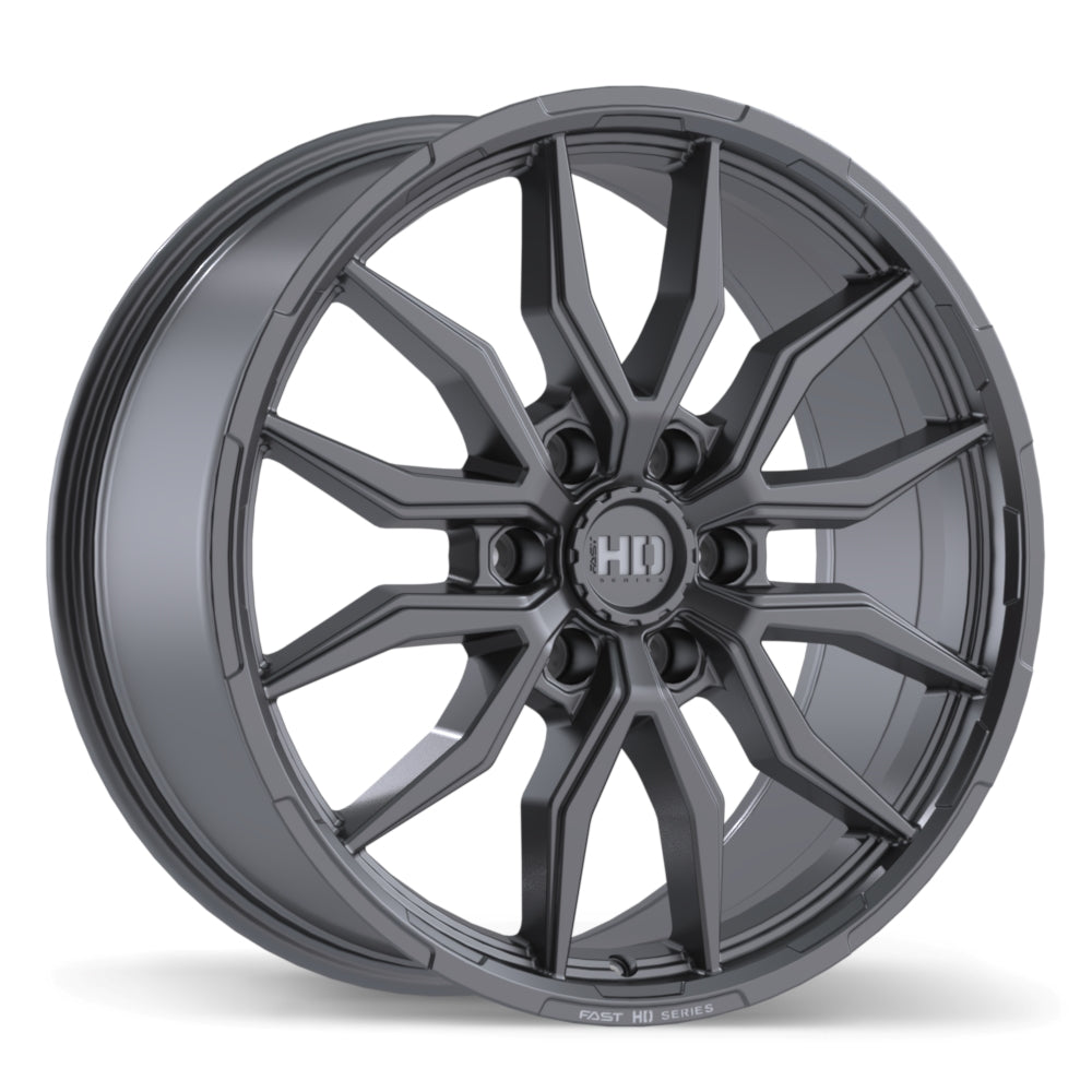 Fast HD Grit, 20x9.0, 6x135, ET44, CB87.1, Satin Gunmetal with Milling - F279-2090-36MT+44C871