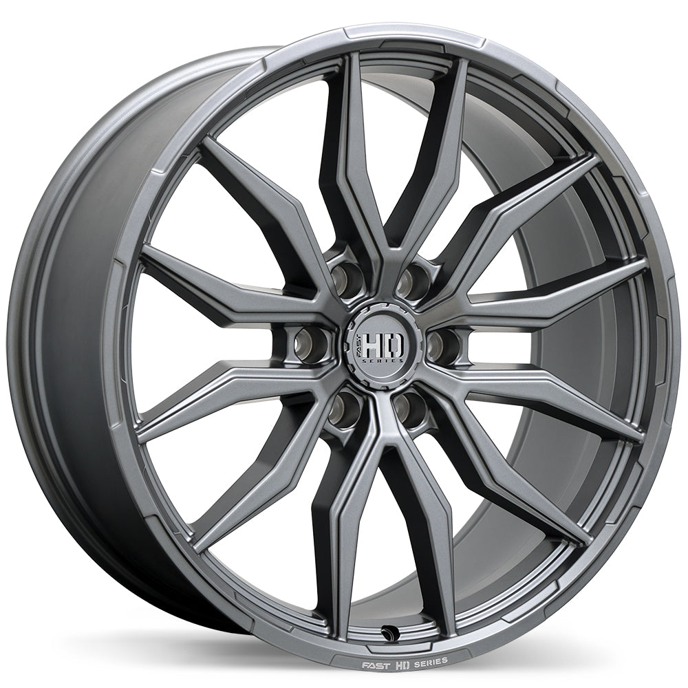 Fast HD Grit, 22x9.5, 6x135, ET44, CB87.1, Satin Gunmetal with Milling - F279-2295-36MT+44C871