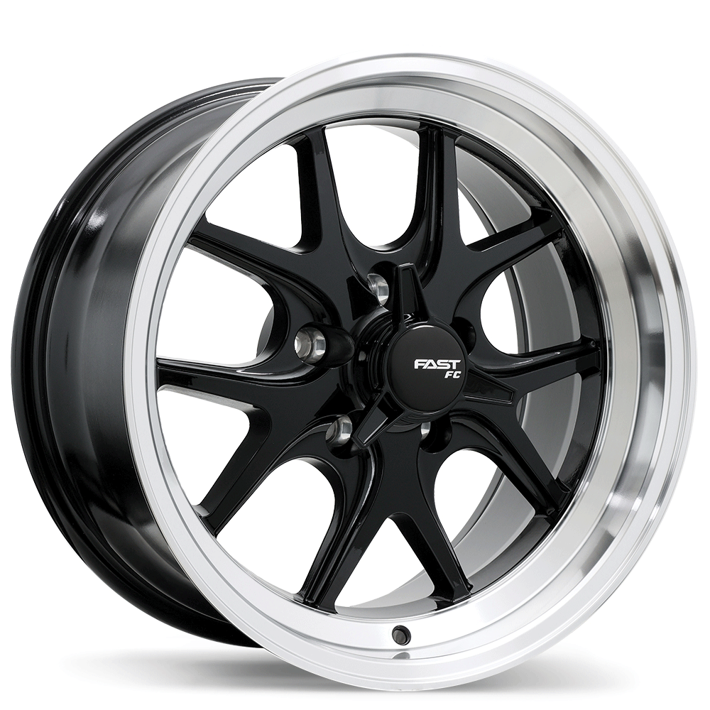 Fast Wheels FC04V, 18x9.0, 5x120.65, ET5, CB70.3, Gloss Black with Machined Lip - FC04V-1890-61BP+05C703