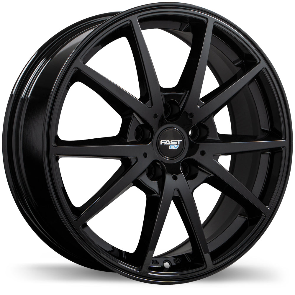 Fast Wheels EV02, 17x6.5, 5x114.3, ET38, CB66.1, Gloss Black - FE02N-1765-65BN+38C661