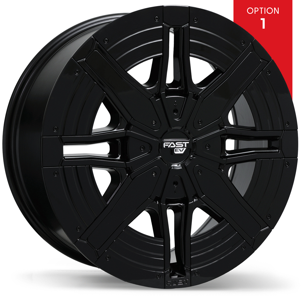 Fast Wheels EV08, 20x8.5, 5x139.7, ET47, CB64.1, Gloss Black - FE08-2085-85BN+47C641