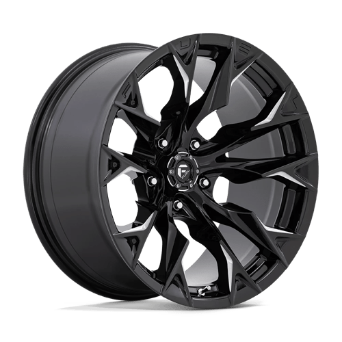 Fuel 1PC D803 FLAME, 20X10, 5X127, ET-18, CB71.5, GLOSS BLACK MILLED