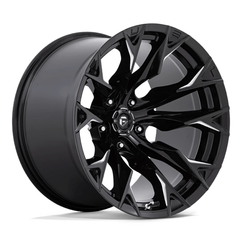 Fuel 1PC D803 FLAME, 20X12, 5X139.7, ET-44, CB78.1, GLOSS BLACK MILLED