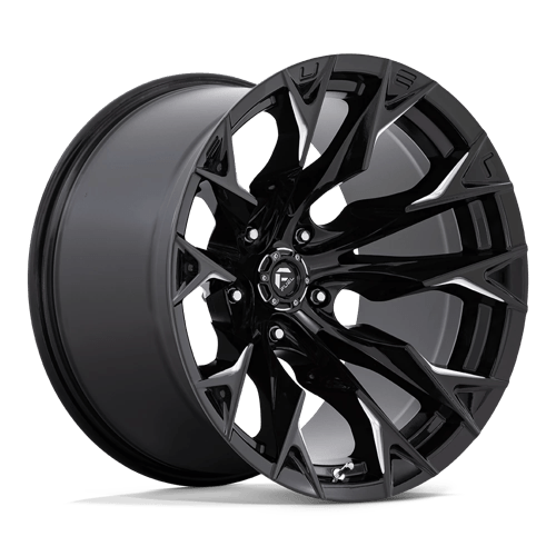 Fuel 1PC D803 FLAME, 20X12, 5X127, ET-44, CB71.5, GLOSS BLACK MILLED