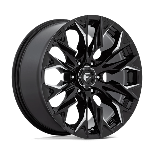 Fuel 1PC D803 FLAME, 20X9, 6X139.7, ET20, CB106.1, GLOSS BLACK MILLED