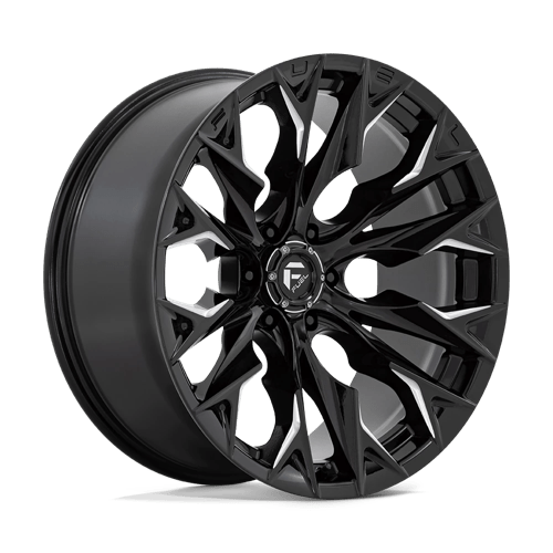 Fuel 1PC D803 FLAME, 22X10, 6X139.7, ET-18, CB106.1, GLOSS BLACK MILLED