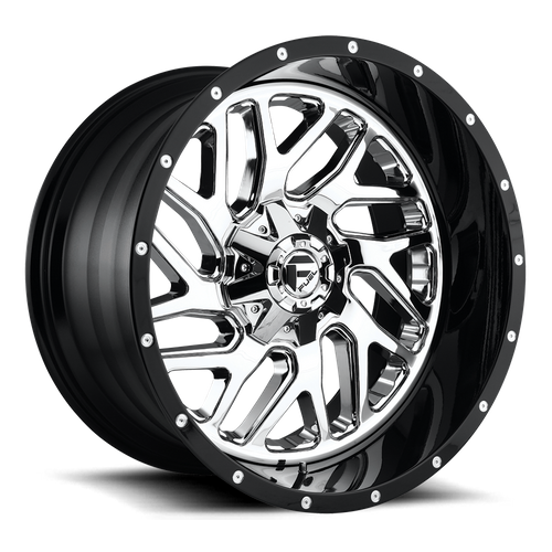 Fuel 1PC D211 TRITON, 22X12, 8X170, ET-44, CB125.1, CHROME PLATED GLOSS BLACK LIP