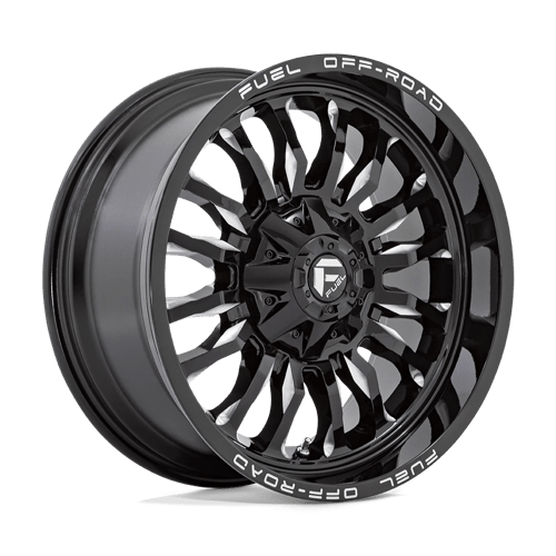 Fuel 1PC D795 ARC, 20X9, 5X114.3/5X127, ET1, CB78.1, GLOSS BLACK MILLED