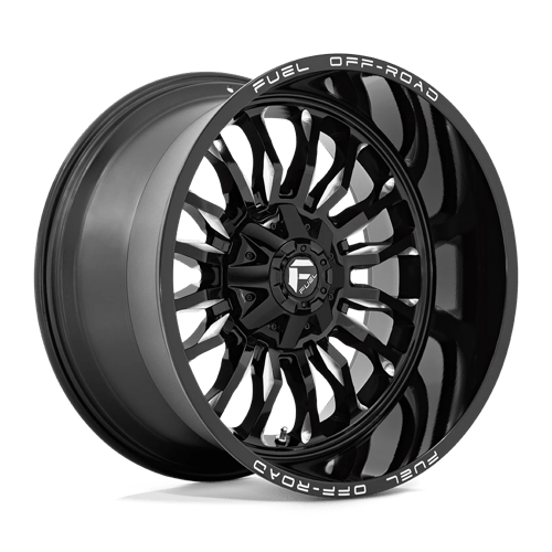Fuel 1PC D795 ARC, 22X12, 5X139.7/5X150, ET-44, CB110.1, GLOSS BLACK MILLED