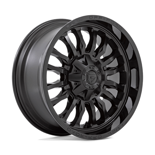 Fuel 1PC D796 ARC, 20X9, 8X165.1, ET1, CB125.1, MATTE BLACK W/ GLOSS BLACK LIP
