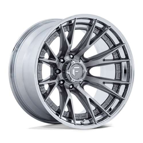 Fuel 1PC FC402 CATALYST, 22X10, 8X180, ET-18, CB124.2, PLATINUM W/ CHROME LIP