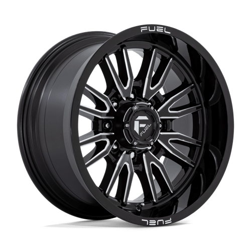 Fuel 1PC D761 CLASH, 20X10, 8X180, ET-18, CB124.2, GLOSS BLACK MILLED