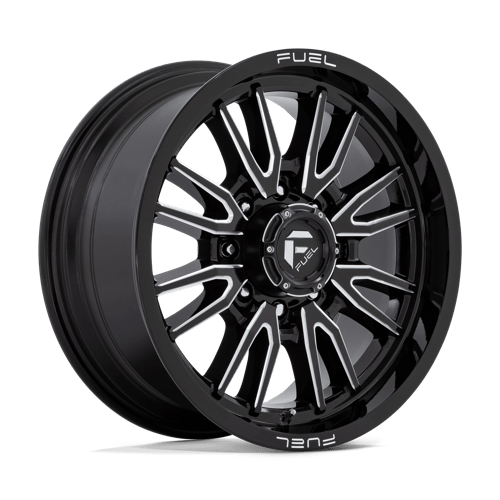 Fuel 1PC D761 CLASH, 20X9, 8X180, ET20, CB124.2, GLOSS BLACK MILLED