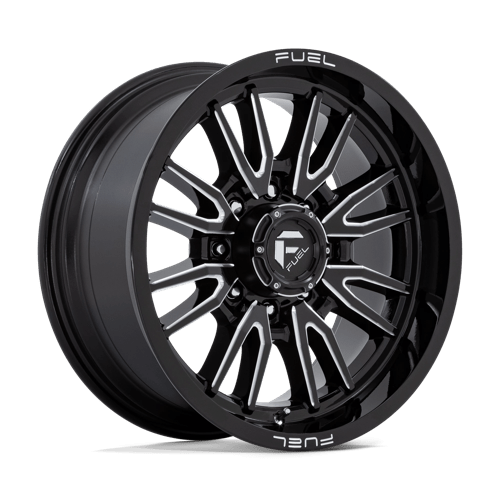 Fuel 1PC D761 CLASH, 20X9, 8X180, ET1, CB124.2, GLOSS BLACK MILLED
