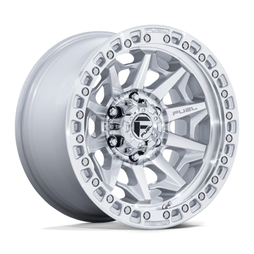 Fuel 1PC D883 COVERT, 20X9, 8X170, ET1, CB125.1, SILVER W/ MACHINED FACE