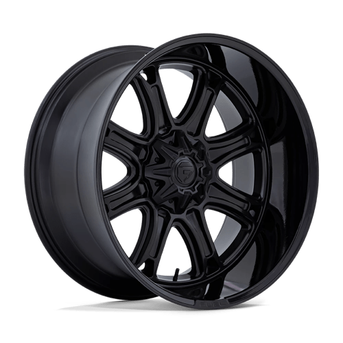 Fuel 1PC DARKSTAR, 20X10, 5X114.3/5X127, ET-18, CB78.1, MATTE BLACK W/ GLOSS BLACK LIP