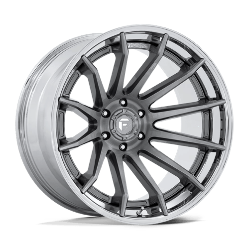 Fuel 1PC FC403 BURN, 22X10, 5X127, ET-18, CB71.5, PLATINUM W/ CHROME LIP FC403AP22105018N