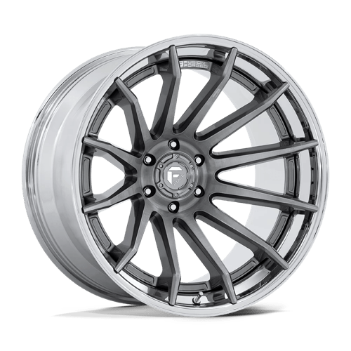 Fuel 1PC FC403 BURN, 22X12, 6X139.7, ET-44, CB106.1, PLATINUM W/ CHROME LIP