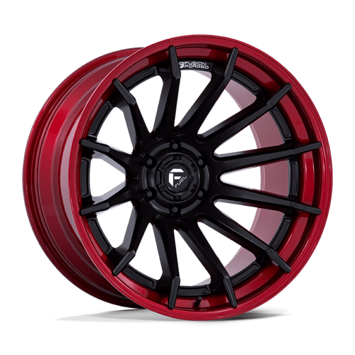 Fuel 1PC FC403 BURN, 22X12, 6X135, ET-44, CB87.1, MATTE BLACK W/ CANDY RED LIP