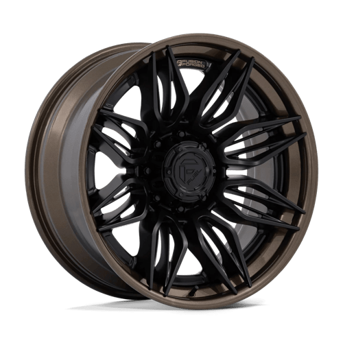 Fuel 1PC FC404 MUTINY, 20X10, 8X165.1, ET-18, CB125.1, MATTE BLACK W GLOSS BRONZE LIP
