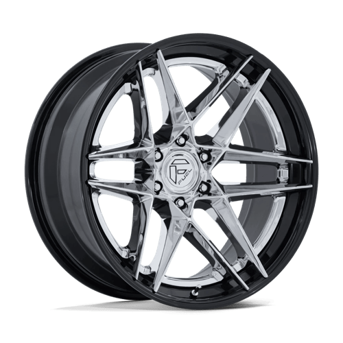 Fuel 1PC FC408 FLIGHT, 20X9, 6X139.7, ET1, CB106.1, CHROME W/ GLOSS BLACK LIP