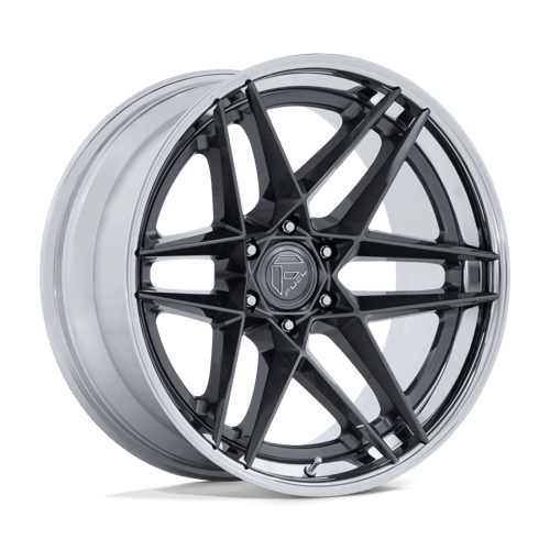 Fuel 1PC FC408 FLIGHT, 20X10, 6X139.7, ET-18, CB106.1, GLOSS GUNMETAL W/ CHROME LIP