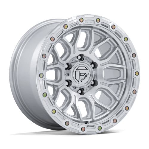 Fuel 1PC FC881 SURGE, 18X9, 5X127, ET20, CB71.5, GLOSS SILVER W/ MACHINED FACE