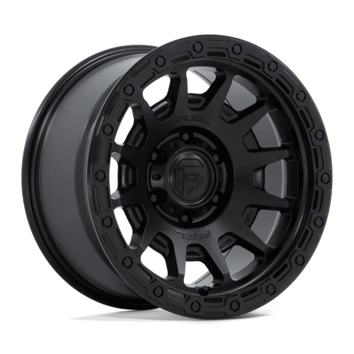 Fuel 1PC FC884 FORTRESS, 17X8.5, 6X120, ET0, CB66.9, MATTE BLACK W/ GLOSS BLACK LIP