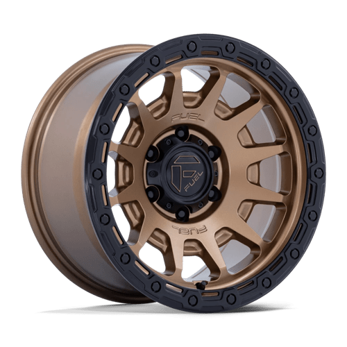 Fuel 1PC FC884 FORTRESS, 18X9, 6X4.5, ET20, CB66.06, MATTE BRONZE W GLOSS BLACK LIP