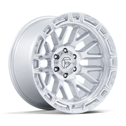 Fuel 1PC FC890 RAIL, 20X10, 6X135, ET-18, CB87.1, GLOSS SILVER W/ MACHINED FACE