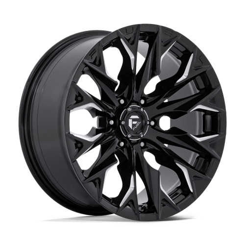 Fuel 1PC D803 FLAME, 20X9, 6X139.7, ET1, CB106.1, GLOSS BLACK MILLED