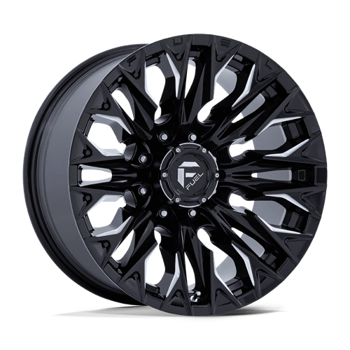 Fuel 1PC D803 FLAME, 20X9, 8X170, ET20, CB125.1, GLOSS BLACK MILLED