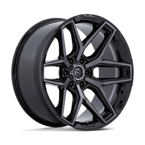 Fuel 1PC FLUX, 17X9, 6X139.7, ET1, CB106.1, GLOSS BLACK BRUSH FC GRAY DDDT