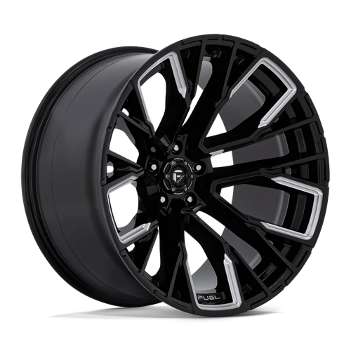 Fuel 1PC D849 REBAR, 22X12, 5X139.7, ET-44, CB78.1, GLOSS BLACK MILLED