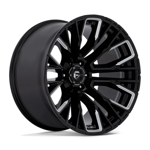 Fuel 1PC D849 REBAR, 22X12, 6X139.7, ET-44, CB106.1, GLOSS BLACK MILLED