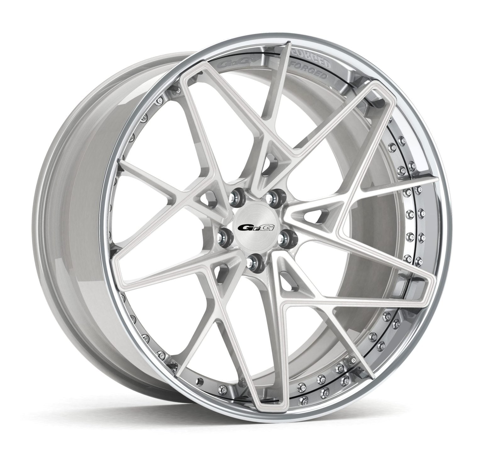 GFG FM21-Y, Deep Profile, 21X12, 5x120, ET52, CB66.9, Satin Black Center W/Gloss Black Lips