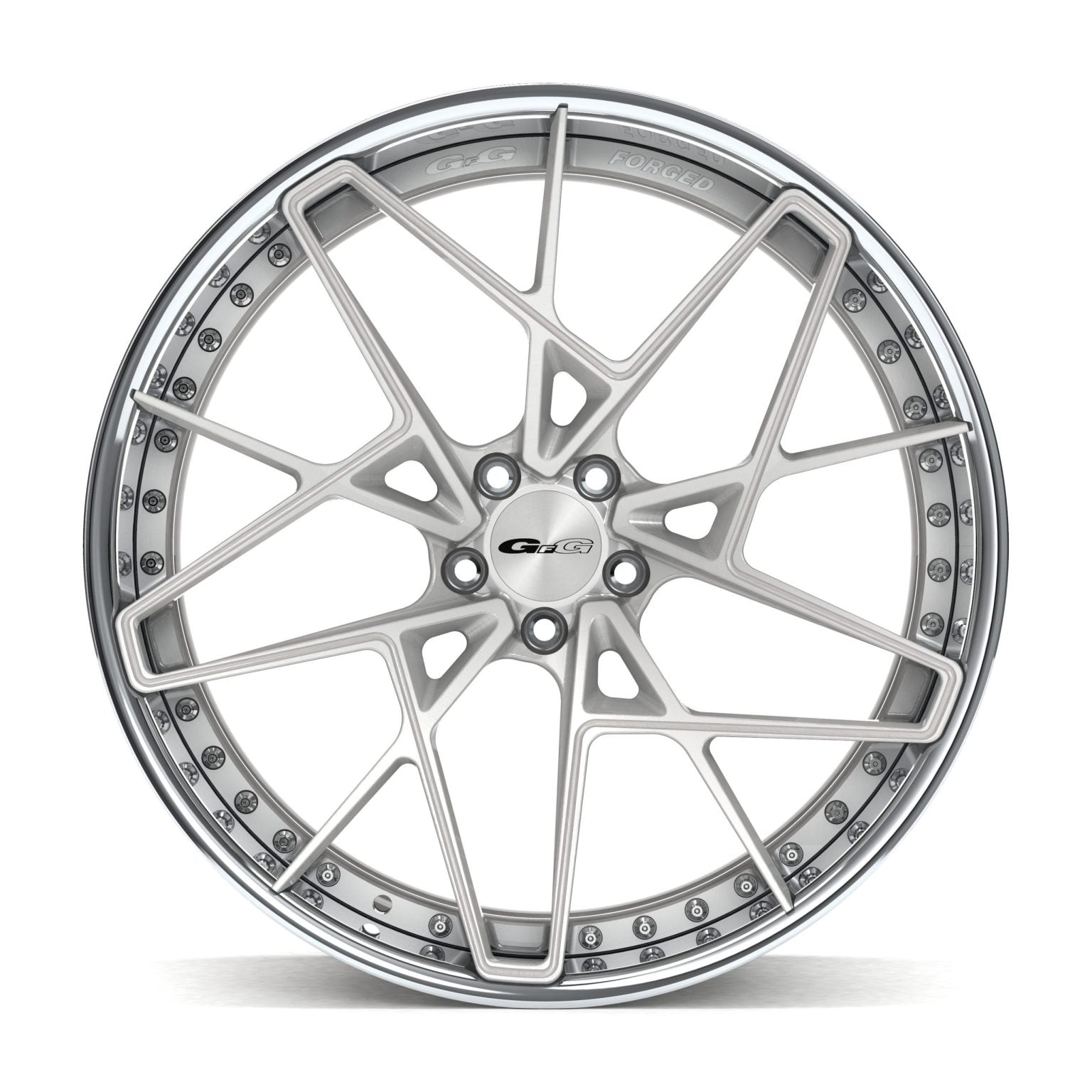 GFG FM21-Y, Deep Profile, 21X12, 5x120, ET52, CB66.9, Satin Black Center W/Gloss Black Lips