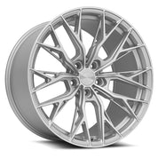 MRR GF5, 20x10, 5x100 to 5x120.7, ET20 to 45, CB66.6 to 74.1, Silver Machined Face